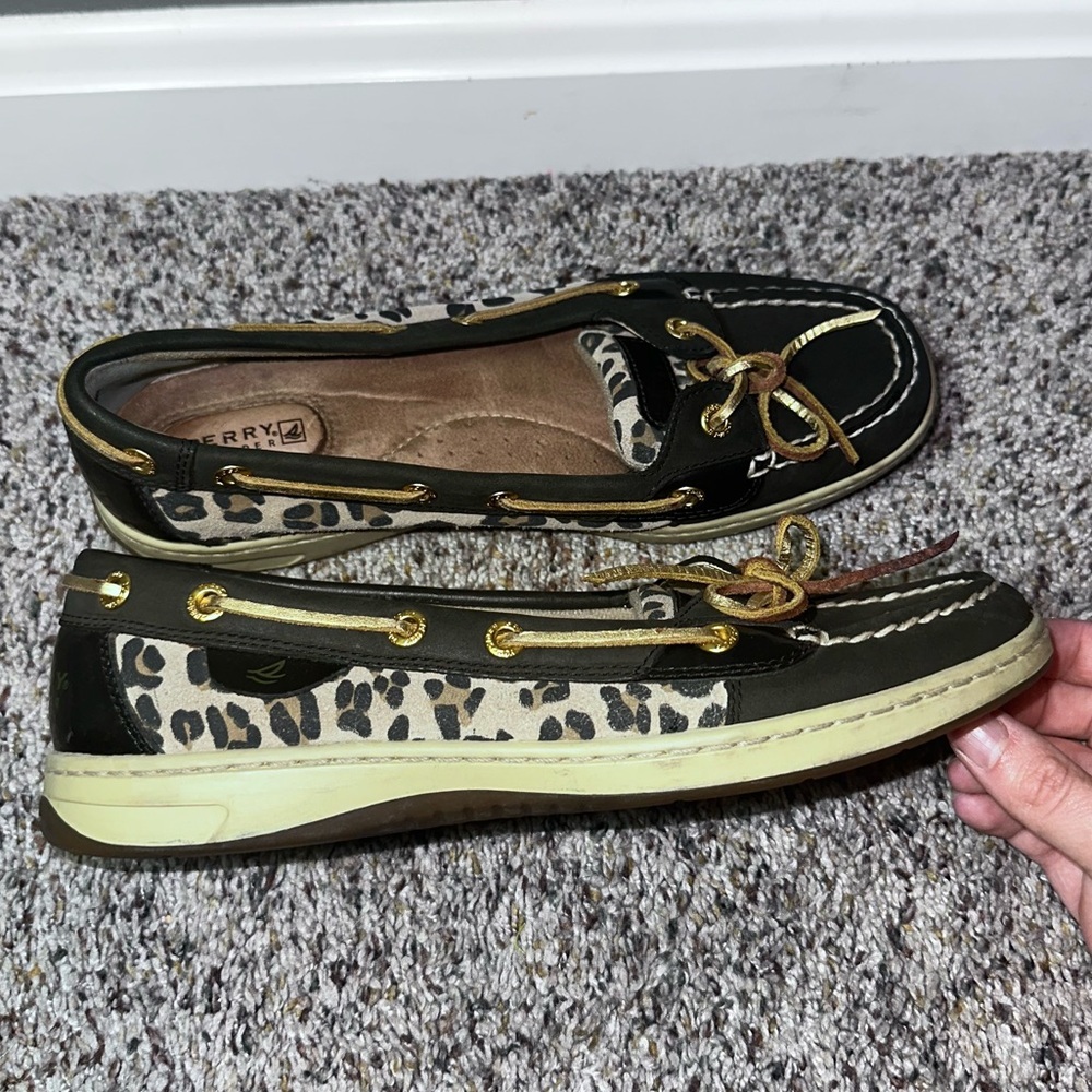 Sperry Top-Sider Leopard Print Boat Shoes – Women’s 8